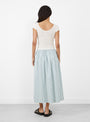 The Kaia Two Way Wrap Cap Sleeve T-Shirt in White from Malu at Couverture and The Garbstore
model back 