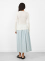 The Zoe Crew Neck Long Sleeve T-Shirt in White from Malu at Couverture and The Garbstore
model back 