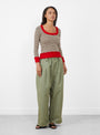 U-Neck Sweater Sand, Black and White from Meryll Rogge at Couverture & The Garbstore
model front
