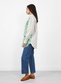 The Combo Classic Shirt with Formal Collar Green and Orange from Meryll Rogge at Couverture and The Garbstore
model side