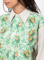 The Combo Classic Shirt with Formal Collar Green and Orange from Meryll Rogge at Couverture and The Garbstore
detail