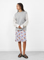 T-Shirt with Shirting Sleeves Grey Multi Meryll Rogge at Couverture & The Garbstore
model front 
