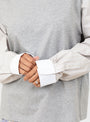 T-Shirt with Shirting Sleeves Grey Multi Meryll Rogge at Couverture & The Garbstore
model detail