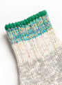 The Six Colour Twister & Slab Nep Socks Green from Mauna Kea at Couverture and The Garbstore
detail