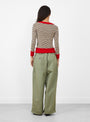 The Workwear Drawstring Chino Olive Green from Meryll Rogge at Couverture and The Garbstore 
back