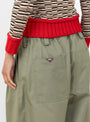 The Workwear Drawstring Chino Olive Green from Meryll Rogge at Couverture and The Garbstore 
model detail