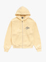 The Surf Size Garment Dyed Zip Hoodie from Stüssy comes in Gold at Couverture & The Garbstore
front 