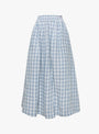 The Dagny Skirt from Skall Studio comes in Purple and Blue Check at Couverture & The Garbstore front 