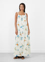 The Deauville Dress from Skall Studio comes in Flower Bouquet at Couverture & The Garbstore model front 
