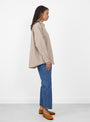 The Edgar Shirt from Skall Studio comes in Brown and Ecru Stripe at Couverture & The Garbstore
side