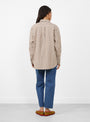 The Edgar Shirt from Skall Studio comes in Brown and Ecru Stripe at Couverture & The Garbstore
back