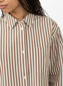 The Edgar Shirt from Skall Studio comes in Brown and Ecru Stripe at Couverture & The Garbstore
detail