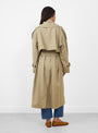 The Luna Trenchcoat from Skall Studio comes in Light Khaki at Couverture & The Garbstore
model back 