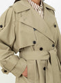 The Luna Trenchcoat from Skall Studio comes in Light Khaki at Couverture & The Garbstore
model detail