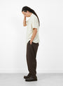 Alva Skate Trouser Brown-Brown-YMC You Must Create model side at Couverture & The Garbstore