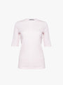 The Charlotte Short Sleeve Top from YMC comes in Pink at Couverture & The Garbstore
front 