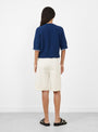 The Kwai Knit Cardigan from YMC comes in Blue at Couverture & The Garbstore
model back