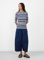 The Charlotte Short Sleeve Top from YMC comes in Blue Multi at Couverture & The Garbstore
model front 