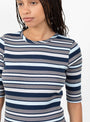 The Charlotte Short Sleeve Top from YMC comes in Blue Multi at Couverture & The Garbstore
detail