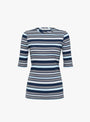 The Charlotte Short Sleeve Top from YMC comes in Blue Multi at Couverture & The Garbstore
front 