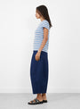 The Day T-Shirt from YMC comes in Blue Multi at Couverture & The Garbstore
model side