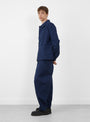 The Twisted Seam Trouser from YMC comes in Blue at Couverture & The Garbstore
model side