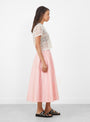 The Teza Lace Top from Suzie Kondi comes in Bone at Couverture & The Garbstore
model side