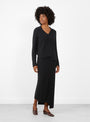Boucle Skirt Black-Black-Lauren manoogian(model front) at Couverture & The Garbstore [pos:1.jpg]