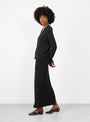 Boucle Skirt Black-Black-Lauren manoogian(model side) at Couverture & The Garbstore [pos:2.jpg]