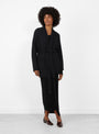 Coto Cardigan Black-Black-Lauren manoogian(model front) at Couverture & The Garbstore [pos:1.jpg]