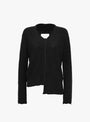 Lauren Manoogian Boucle V Neck Jumper Black at Couverture & The Garbstore Ghost