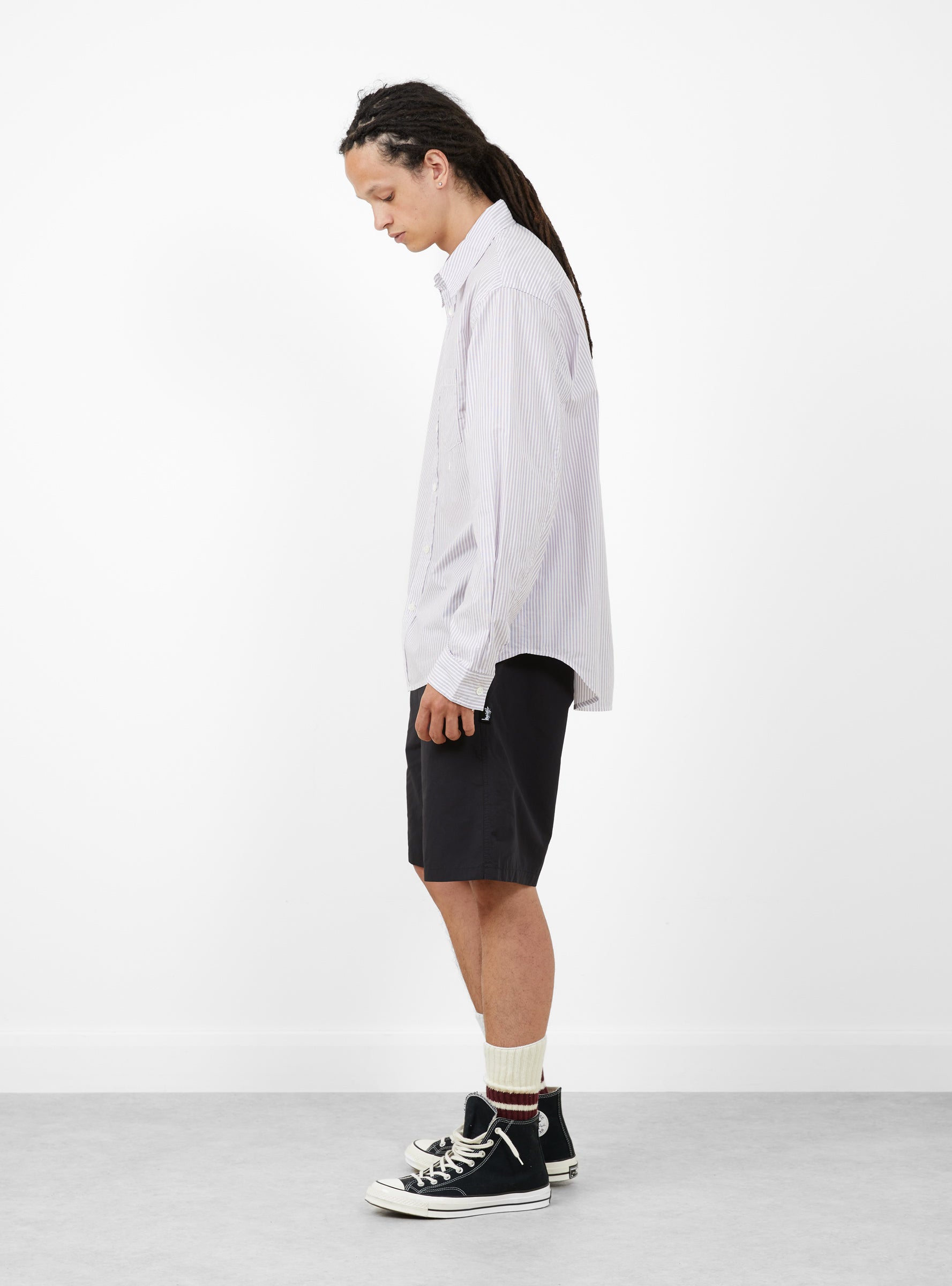Cordura Basic Short Black-Black-Stussy model side at Couverture & The Garbstore