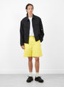 Cordura Basic Short Citron-Citron-Stussy model front at Couverture & The Garbstore
