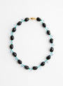 Mini Glass Beads Necklace Black and BlueBlack and BlueAglagla front view at Couverture & The Garbstore
