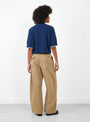 W Dropout Trouser Taupe-Taupe-YMC(model back) at Couverture & The Garbstore