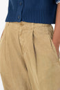 W Dropout Trouser Taupe-Taupe-YMC(model detail) at Couverture & The Garbstore