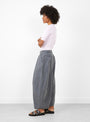 W Deadbeat Trouser Charcoal-Charcoal-YMC(model side) at Couverture & The Garbstore