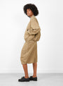 W Basement Bomber Jacket Taupe-Taupe-YMC(model side) at Couverture & The Garbstore
