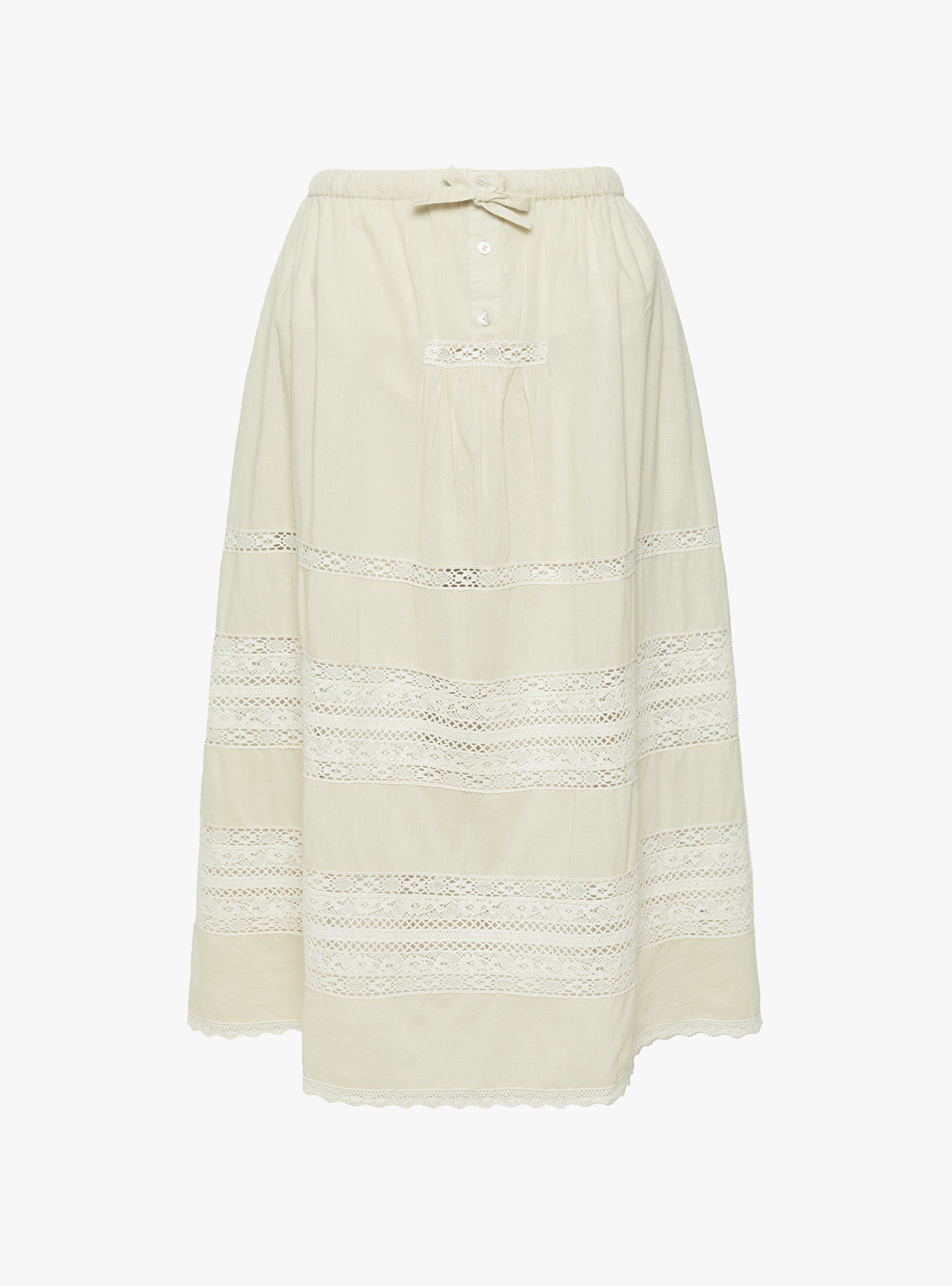 Pippa Solid Midi Skirt Cream Cream Sea (ghost) at Couverture & The Garbstore