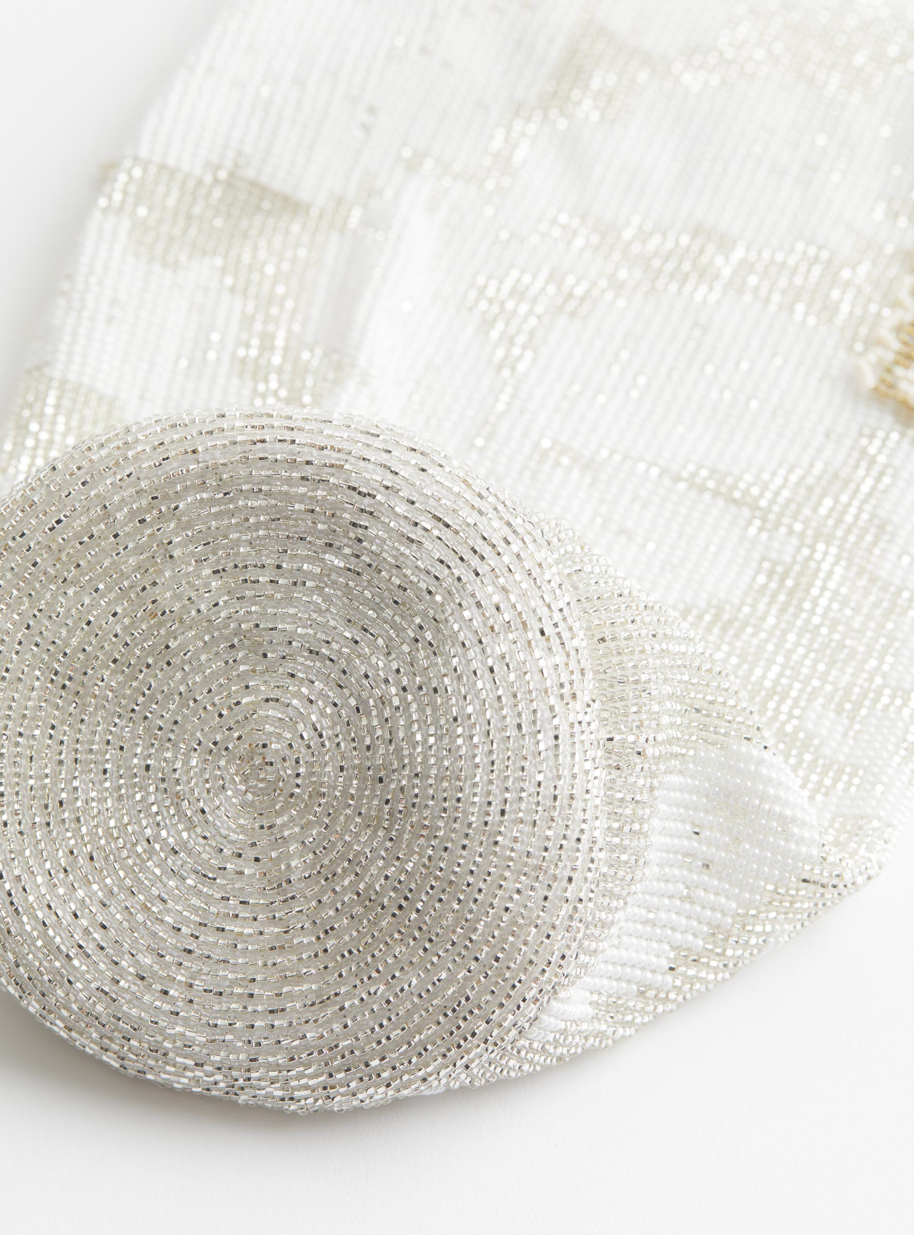 Lace Pouch Cream and SilverCream and SilverPura Utz (Abead detail) at Couverture & The Garbstore
