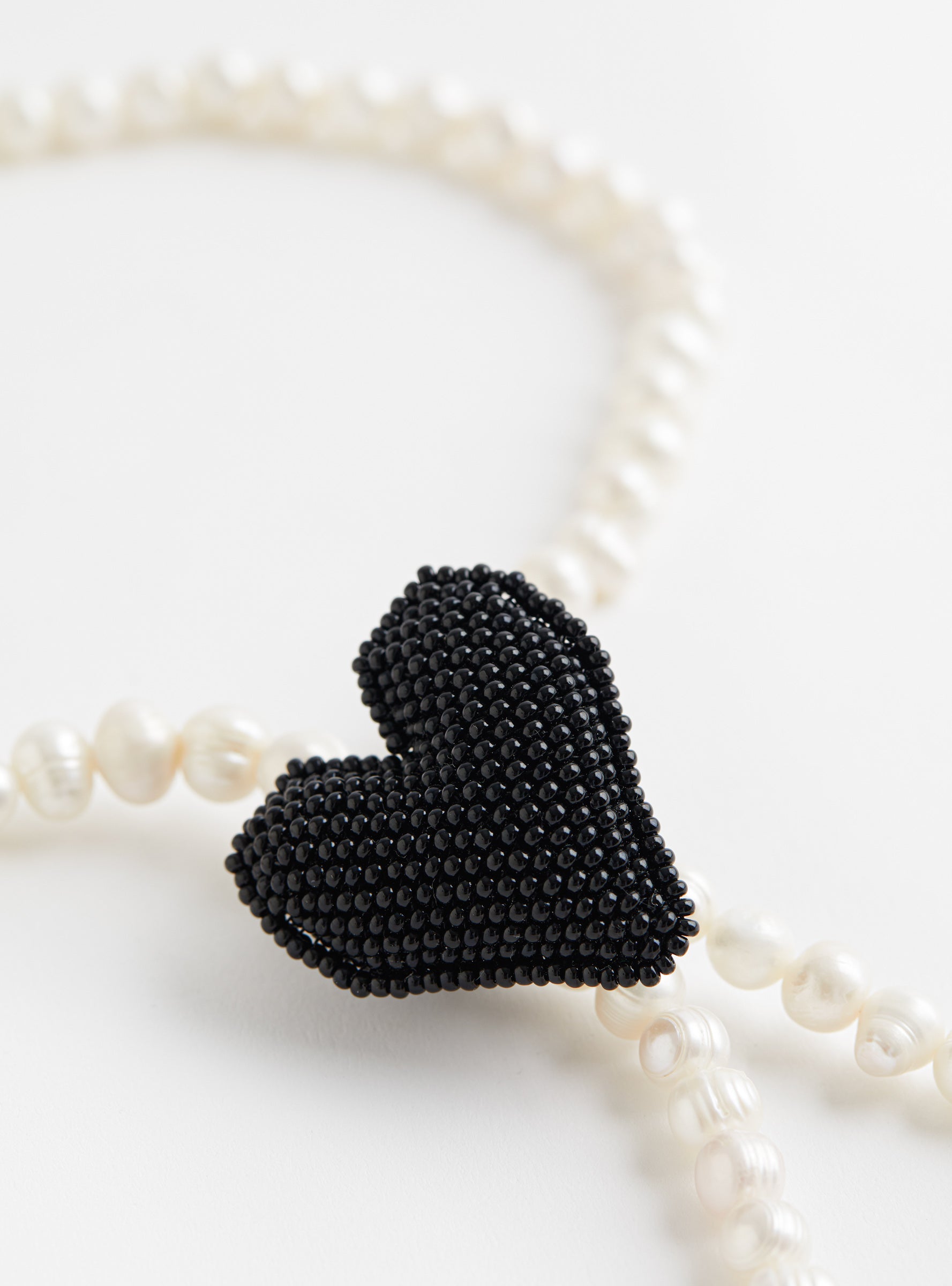 Heart Texas Tie Black and PearlBlack and PearlPura Utz (heart detail) at Couverture & The Garbstore