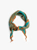 Washer-Silk-Stripe-Neckercheif-Turquoise-Turquoise-Kapital(front) at Couverture & The Garbstore