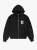 Tall Dice Zip Hoodie-Black-Stussy (front) at Couverture & The Garbstore