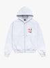 Tall Dice Zip Hoodie-Ash Heather-Stussy (front) at Couverture & The Garbstore