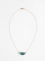 Glass Bean Pendant On Chain IceIceHR front view at Couverture & The Garbstore