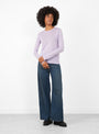 Long Sleeve Tee One PurpleOne PurpleBASE (model front) at Couverture & The Garbstore [pos:2.jpg]