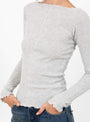 Pama Long Sleeve Grey Melange BASE (model close up) at Couverture & The Garbstore