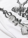 x LEO GON’DO Chains LS Shirt-White-B.EAUTIFUL close up at Couverture & The Garbstore