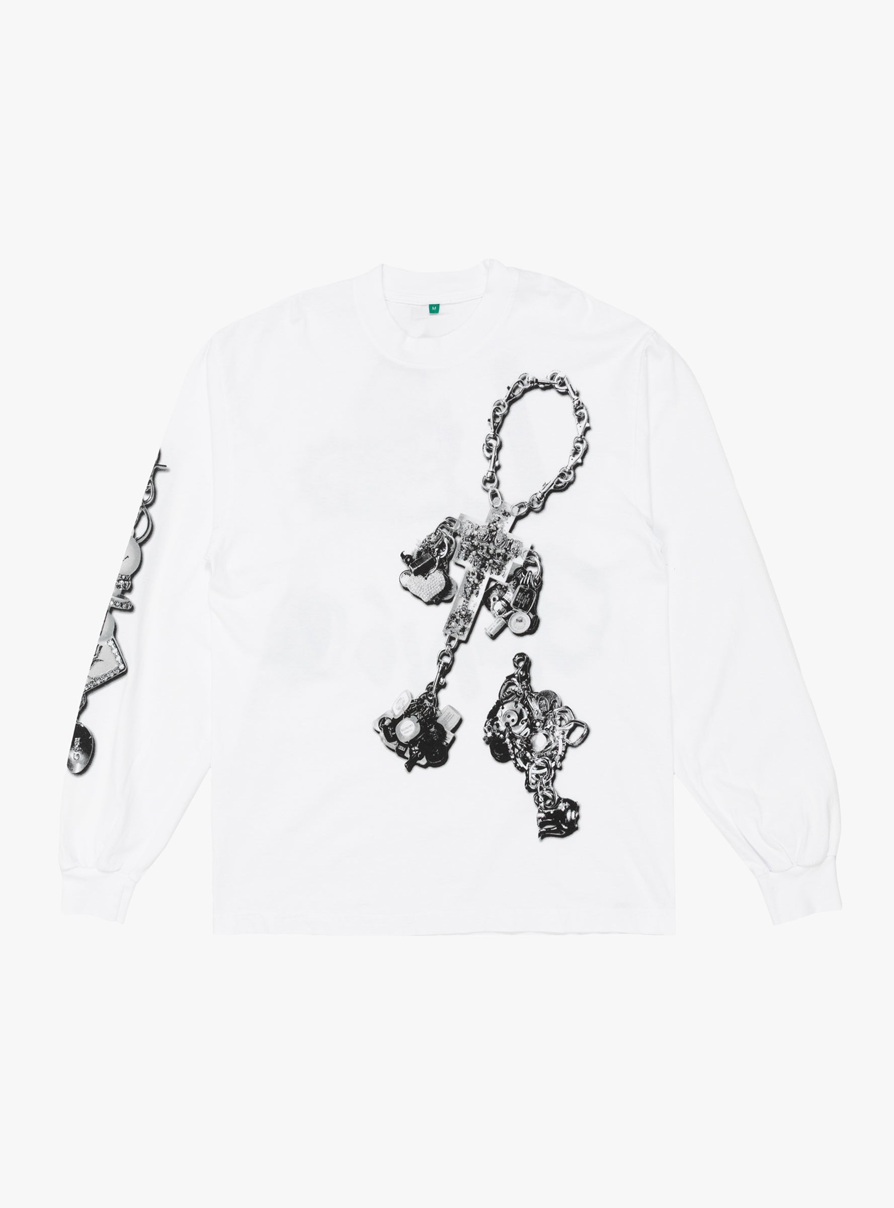 x LEO GON’DO Chains LS Shirt-White-B.EAUTIFUL front at Couverture & The Garbstore