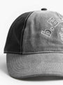 B-Turn-Low-Profile-Hat-Washed-Black-&-White-B.EAUTIFUL-close-up at Couverture & The Garbstore